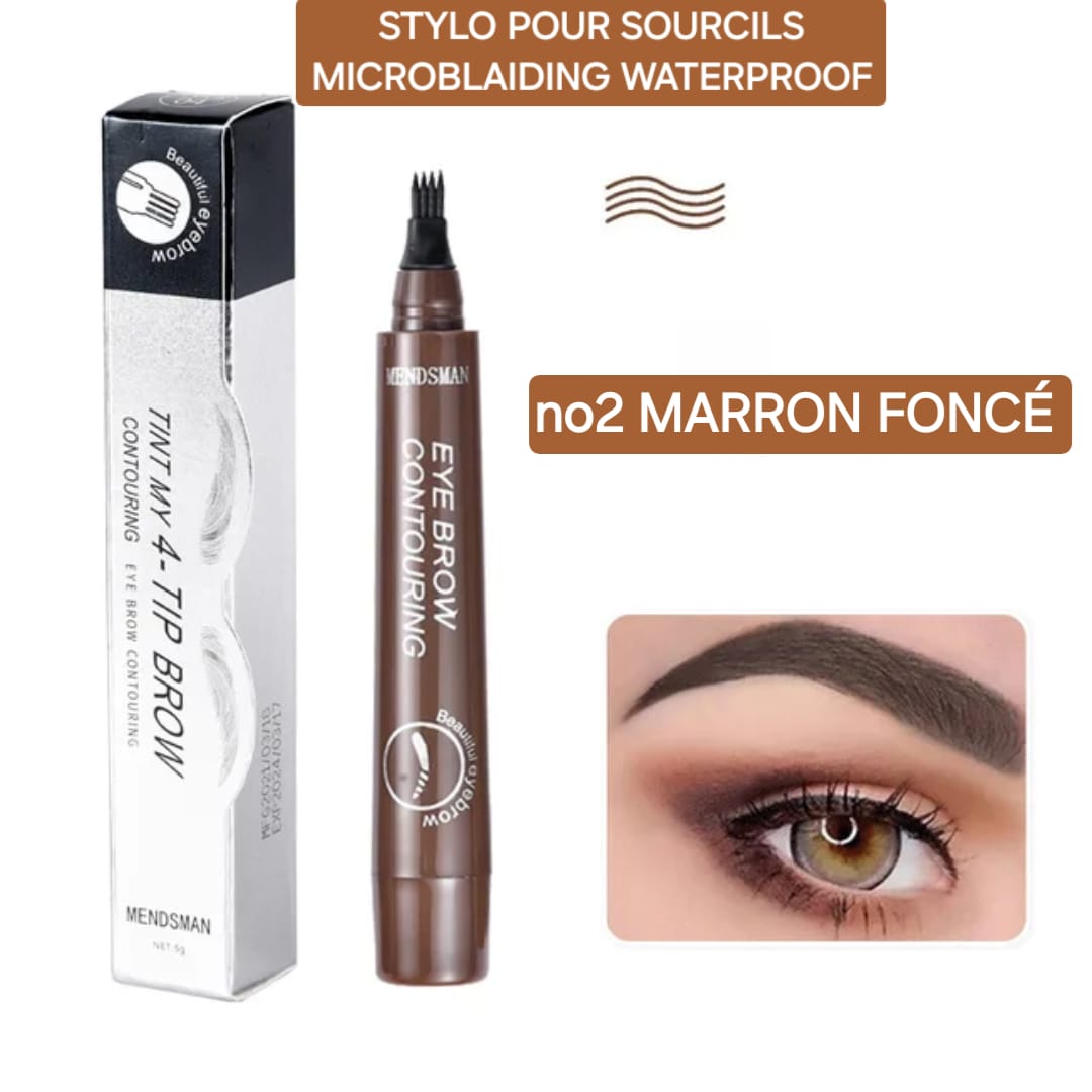 Stylo pour sourcils microblaiding marron foncé