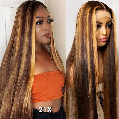 LONG STRAIGHT CHESTNUT / HONEY WIG
