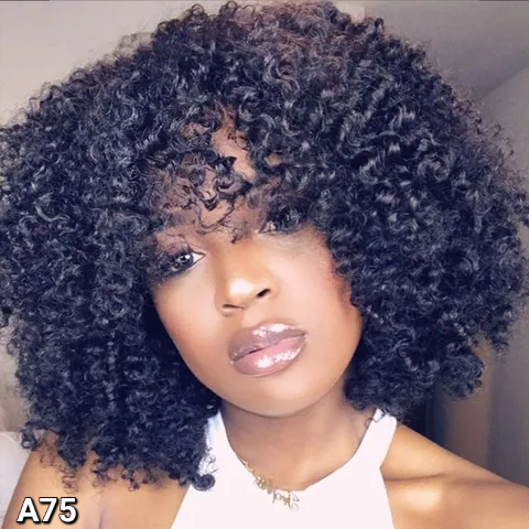 CURLY BANGS WIG