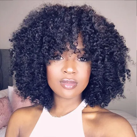 CURLY BANGS WIG