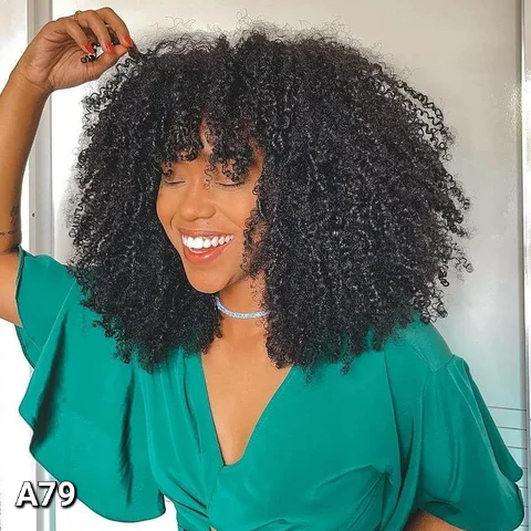 CURLY BANGS WIG