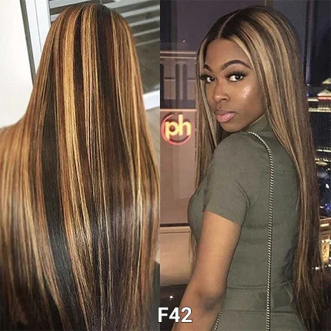 LONG STRAIGHT CHESTNUT / HONEY WIG