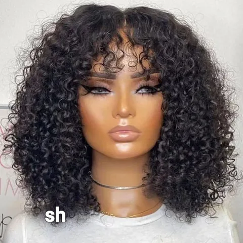 CURLY BANGS WIG