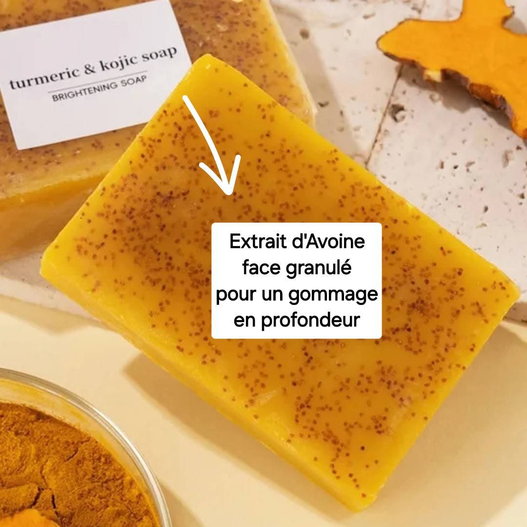 savon au curcuma, savon anti taches, soin visage naturel, savon éclat du teint.