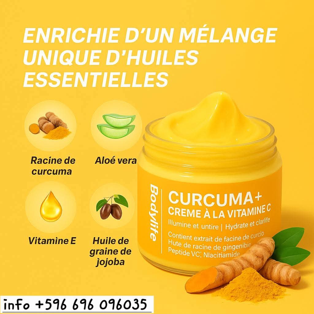 Crème au curcuma Crème visage au curcuma – Hydratation & éclat