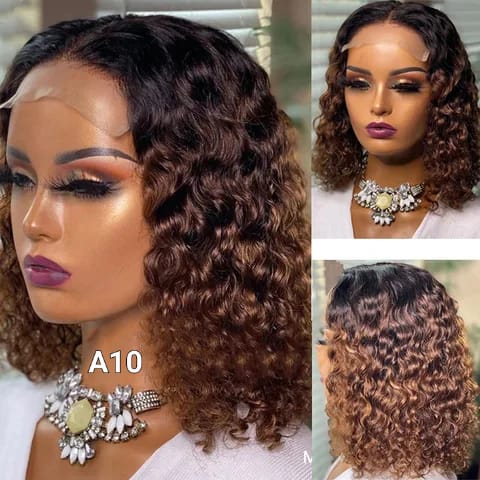 KINKY CURLY HONEY BROWN WIG