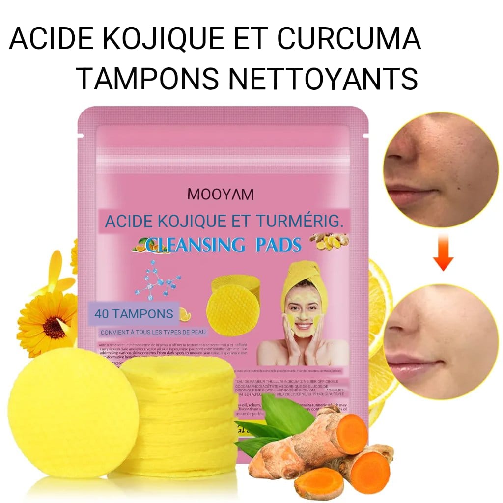 Lingettes au curcuma Lingettes nettoyantes au curcuma – Éclat & fraîcheur