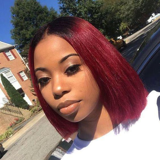 STRAIGHT BOB WIG 1B / BURGUNDY