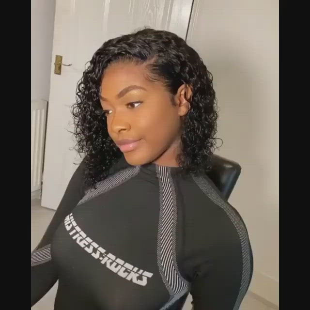 Perruque Bob bouclée 100% Cheveux humains